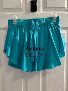 Zenana Outfitters Teal Drawstring Skort